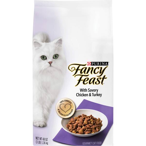 Purina Fancy Feast Dry Cat Food, with Savory Chicken & Turkey - 3 lb. Bag