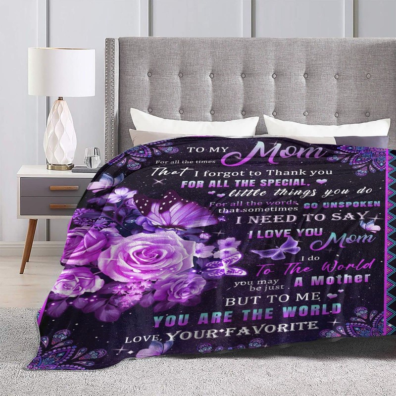Bomugtee to My Mom from Daughter Son Super Soft Throw