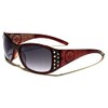 Kleo Polarized Womens Sunglasses Diamante Decoration - Black, Brown, Red,
