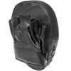 Boxing Training Focus Pad, Black Leather, Curved Design, Single Unit,