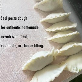 Ravioli Mould (L: 6.2 inch) Pierogi Dumpling Maker Wrapper Pastry Dough Cutter Kitchen Accessories for perogis and Ravioli Red