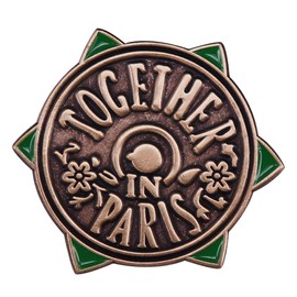 Broche de princesa Anastasia con diseño de dibujos animados en forma de flor, metal de latón, botón de metal de moda, elegante, regalo para chamarra, camisa, falda, Metal, No es una piedra preciosa