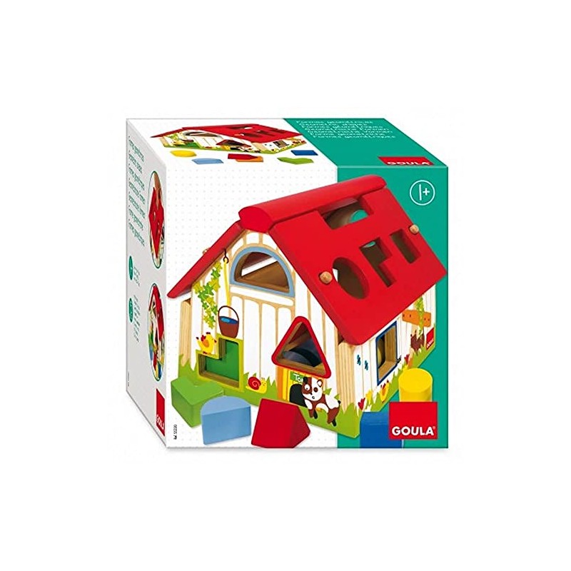 Goula Wooden Farm Shape Sorting Box