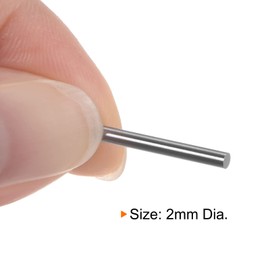 HARFINGTON 2pcs 0.0787" Pin Gage 2mm Diameter Metric Tolerance 0.001mm Class X Plug Gage Pin, Bearing Steel Go No-Go Plug Gage