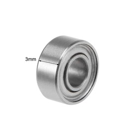 sourcing map 683ZZ Deep Groove Ball Bearings Z2 3 x 7 x 3 mm Double Shielded Carbon Steel Pack of 8