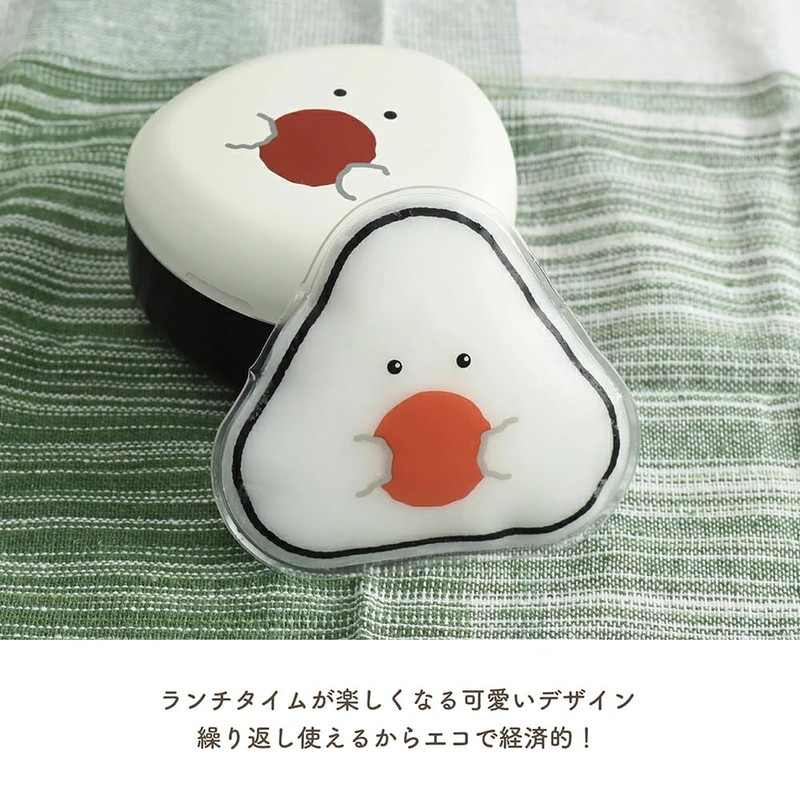 Ijinsha 47121 Gyutto Onigiri Ice Packs, Set of 2, Seaweed/Balun
