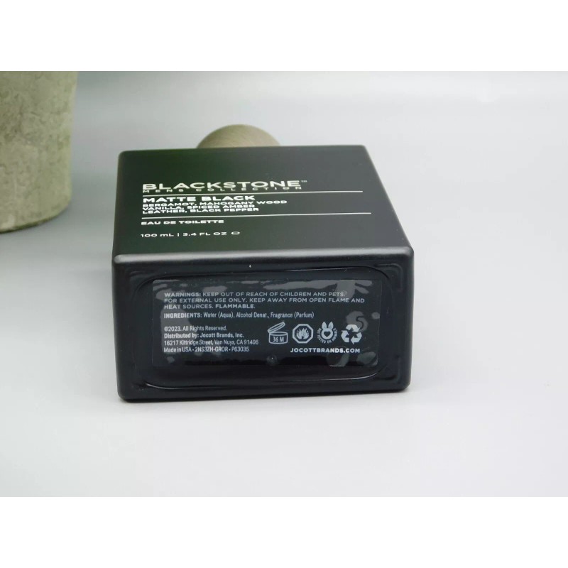 Blackstone Matte Black Eau de Toilette Spray 3.4 oz New