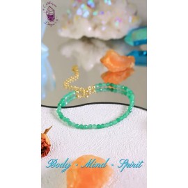 Unbranded Green Aventurine 3mm Small Bead Healing Positive Energy Minimalist Bracelet Gift