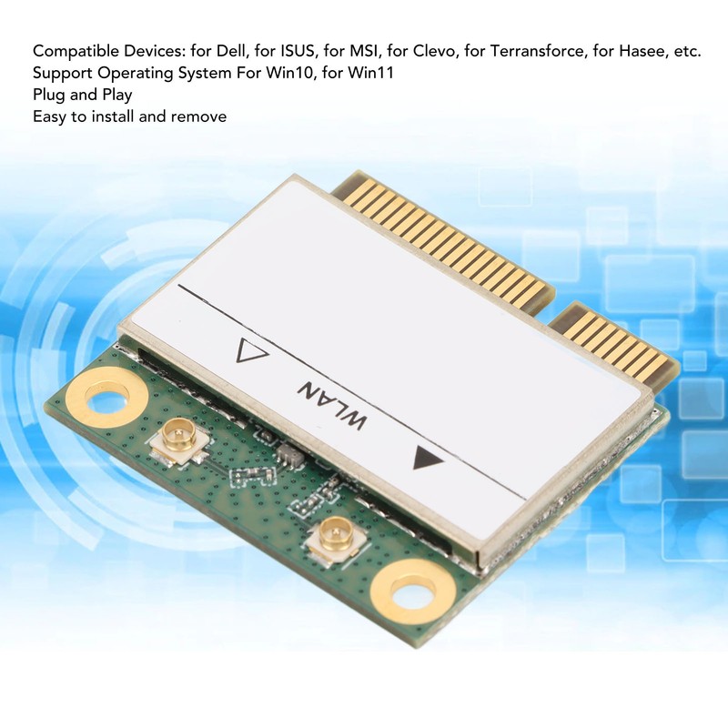 Mini PCIe Network Card 433Mbps 2.4Ghz 5Ghz Dual Band Plug