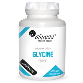 Aliness - Glycine 800mg -Glycine - Aminosäuren- Veganer - Vegetarier - 100 kapseln