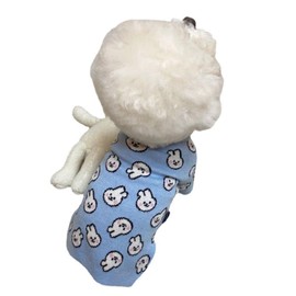 Dog Clothes Cute Pattern Moderate Thickness Soft Comfortable Small Dog Sweater for Spring Autumn Blue Rabbit M (Recommended Weight: 2.5‑4kg)