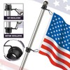 BonyTek Flagpole Ring Set with Bearings, Aluminum Alloy Flag Pole