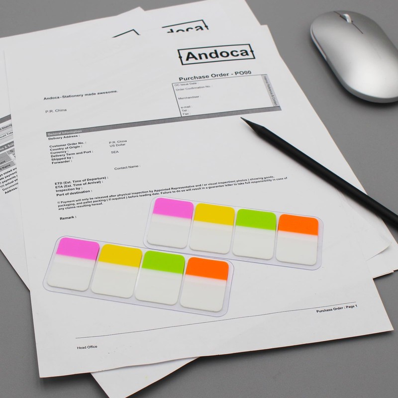 Extra Thick Tabs Flags Assorted Bright, 1 x 1.5 Inch