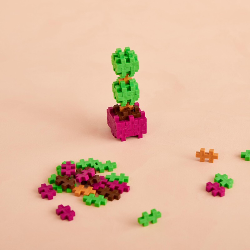 PLUS PLUS Playful Plant Packets, 3D Puzzle Building Block Set,