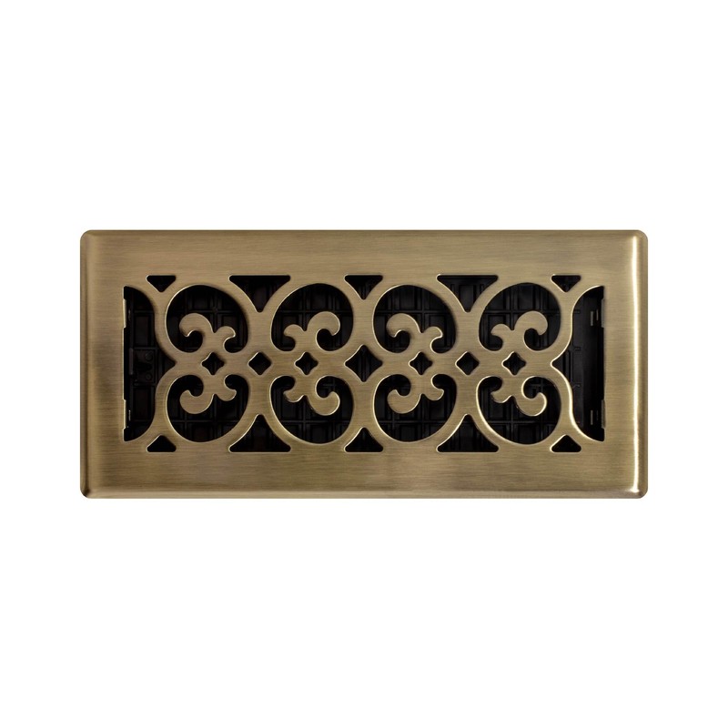 Decor Grates (4-Pack) SPH410-A Scroll Design Floor Register, 4x10 Inches,