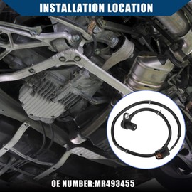 Hihaha No.MR493455 ABS Wheel Speed Sensor / Mitsubishi Compatible Lancer 2003-2006 / Mounting Position Rear Left Black 1 Piece