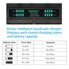 Kastar Quadruple Battery Charger Compatible with Sony ILCE-7SM2, Alpha 7S