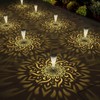 gardencave 6 Pack Solar Lights Outdoor Garden Decorative Mandala Solar