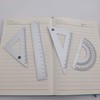 Accod Aluminum Alloy Ruler Set Math Ruler Geometry Tool Set