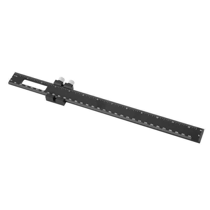 T Square Woodworking Ruler Aluminum Alloy Adjustable Slide Stop Scribing