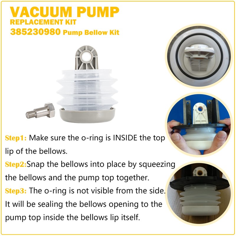 Fits for Dometic 385230980 Pump Bellow Kit Replace Including Bushing
