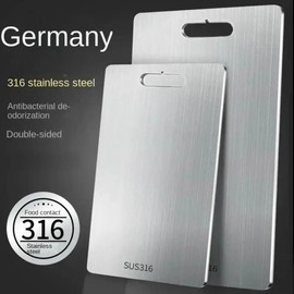 SUS 316 Titanium Cutting Board,100% Pure Titanium Cutting Boards for Kitchen,Latest Thickened Version,Dishwasher Safe, Perfect for a Variety of Cooking Tasks, Cutting Board for Meat Vegetables Fruits