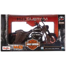 Maisto Harley-Davidson Road King Special: Genuine Motorbike Model 1:12, Steerable Fork, Movable Side Stand, 20 cm, Black (532336)