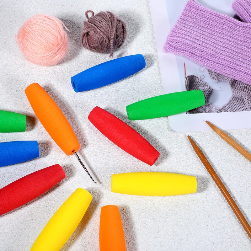 cobee 5 Pcs Crochet Hook Grips, Ergonomic Crochet Hook Grip,
