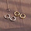 LUXSTAR Hoop Earrings, Twisted Ring, 925 Silver, Gold, Silver Binaural