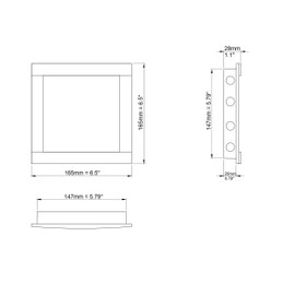 Steinberg14 Plastic Access Panel 150x150mm - 6x6 inch Inspection Hatch - White Access Hatch for Plasterboard - Loft Access Door - Wall Ceiling Hatch - Inspection Cover