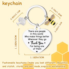 Soireeparty Leaving Gifts Keyring for Colleagues - Thank You Gift Keychain for Women Men, Retirement Farewell New Job Going Away Presents Key Ring for Teacher Coworker Friends