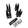 BFE Spiked Lug Nuts 20pc 12mmx1.5 Acorn Cone Black Polaris