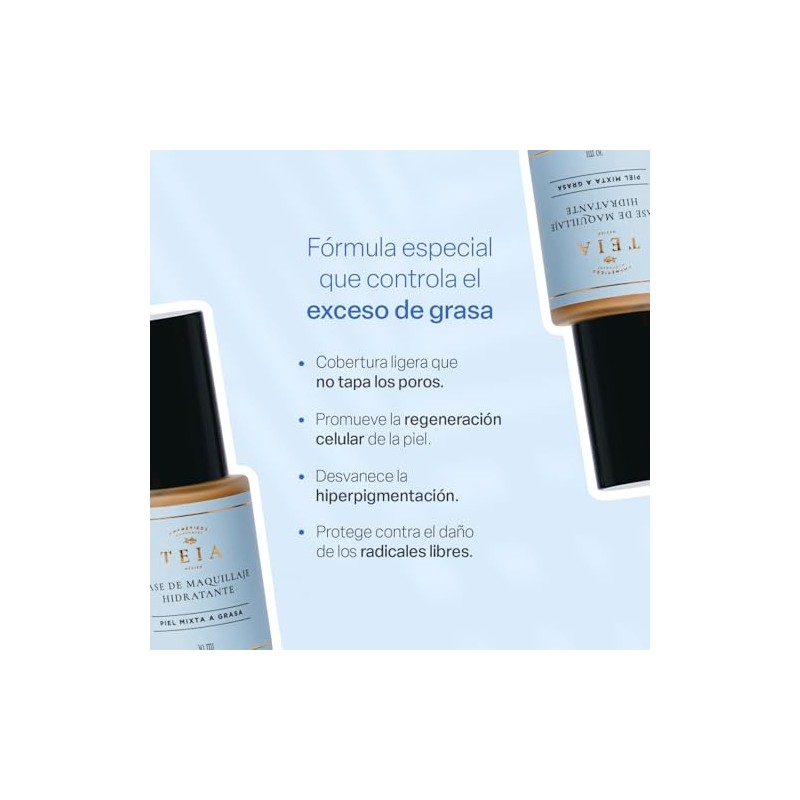 TEIA cosméticos, Maquillaje para piel grasa mixta de ingredientes naturales
