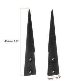 HARFINGTON 2pair Replaceable Ceramic Tweezer Tips 1.6" Length Carbon Fiber Straight Pointed Heads Heat Resistance Non-Conductive Tip for Ceramic Tweezers, Black
