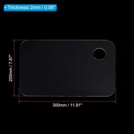 PATIKIL Acrylic Paint Pallet, Rectangle Paint Tray Palette Painting 8x12x0.08" with Thumb Hole for Watercolor Gouache DIY Art Craft Clear