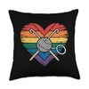 Crocheter Crochet Funny Crocheting Throw Pillow