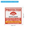 PATIKIL Protected with 24hr Sign, 10 Pack Home Business Security