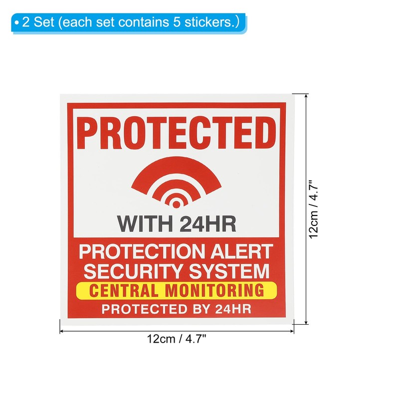PATIKIL Protected with 24hr Sign, 10 Pack Home Business Security