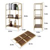 Crofy Crofy No Assembly Folding Bookshelf for Living Room, 3