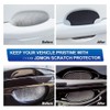 JDMON Car Handle Cup Scratch Protector, 4PCS TPU Carbon Fiber