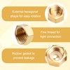 6pcs 3/8'' NPT Brass Pipe Cap, 5/8" ID Brass Compression