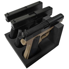JUSTVEL Gun Stand, Handgun, Gun Rack, Attractive Stand, Protection, Scratch-Resistant, Lightweight, EVA 2, 3 Pieces