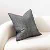 THE-TINOART Designer Jacquard Throw Pillow Cover 24x24 - Black &