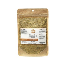 Savory Spice Hidden Cove Lemon Garlic Seasoning - All-Purpose Garlic, Lemon & Herb, Caribbean Style Spice Blend for Chicken, Fish, Pork & Vegetables (1/2 Cup Bag - Net: 2.55 oz)