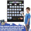 Eamay Classroom Monthly Calendar Pocket Chart with 45 Pocket, 3