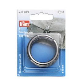 Prym Pocket Rings, Zinc Alloy, Gunmetal, 35 mm