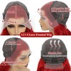 Red Lace Front Wig - Human Hair, Pre-Plucked, 13x4 HD,
