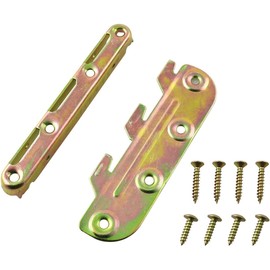 Lrcipru ﻿Surface Mounted Bed Rail Brackets 4 Set Bed Frame Hardware