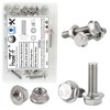 5/16-18 x 3/4" SAE Flanged Hex Head Bolts Nuts Kit,
