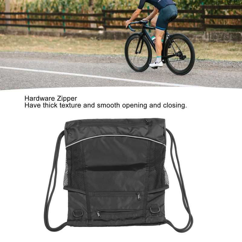 Basketball Backpack Black Large Capacity Drawstring Bag Outdoor Sports Camping